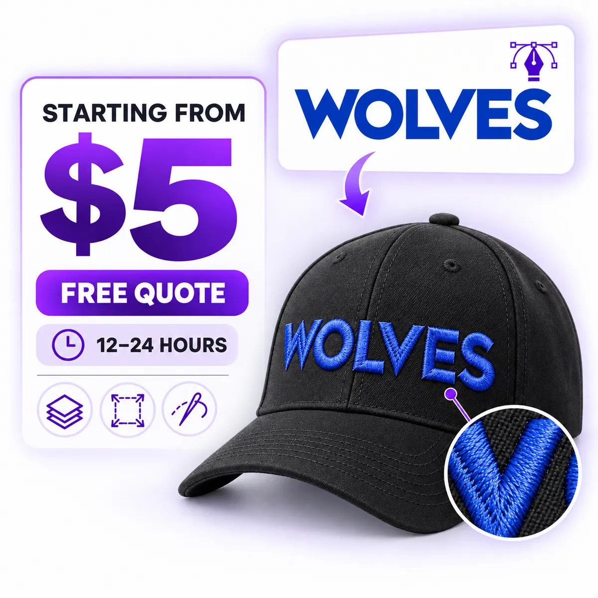 Embroidery digitizing pricing wolf designs