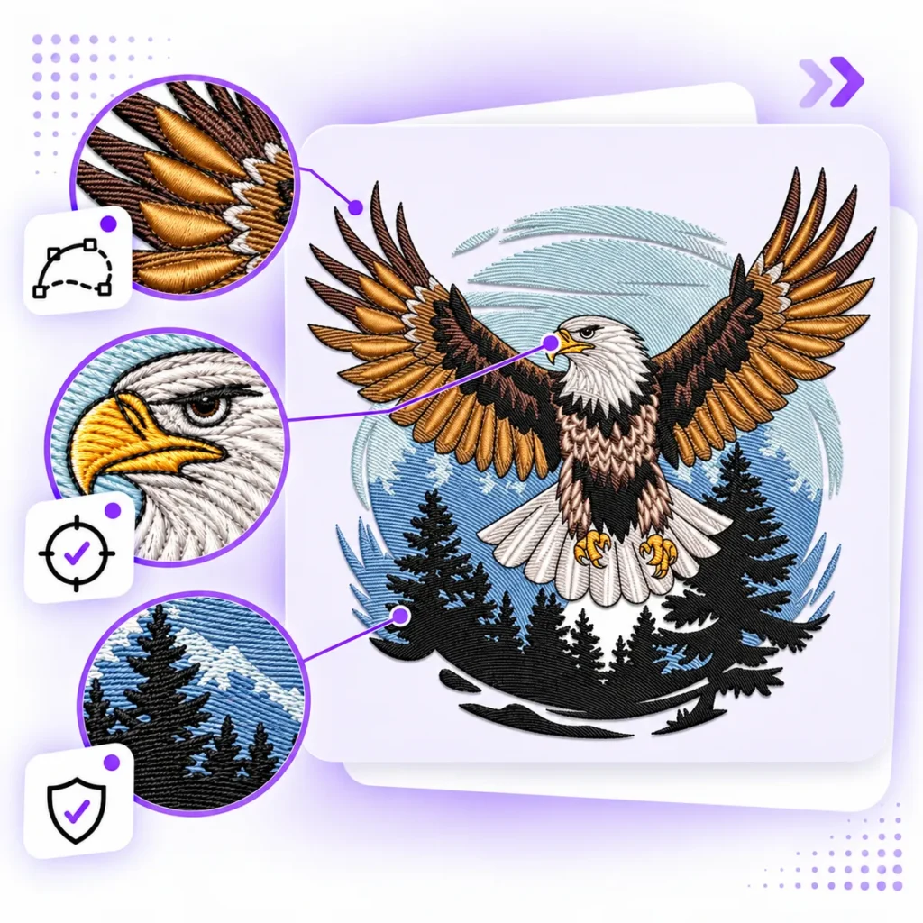 Embroidery digitizing quality control