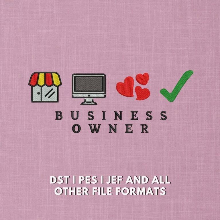 Business Owner Embroidery Design - Entrepreneur Gift