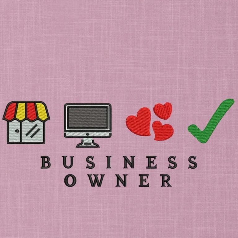 Business Owner Embroidery Design - Entrepreneur Gift